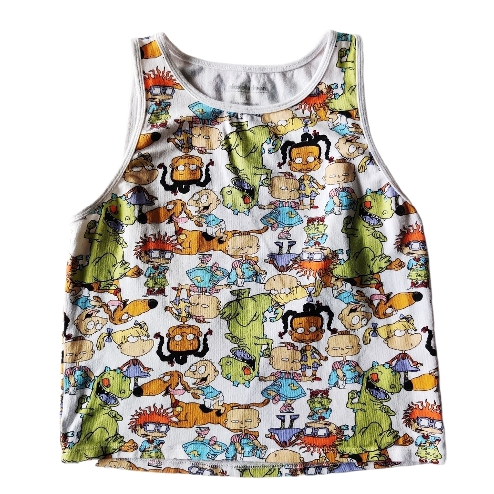 Rugrats all over print cropped tank top